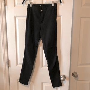 High waisted skinny black pants